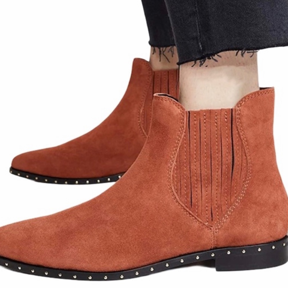 Suede Ankle Booties — Rebecca Minkoff